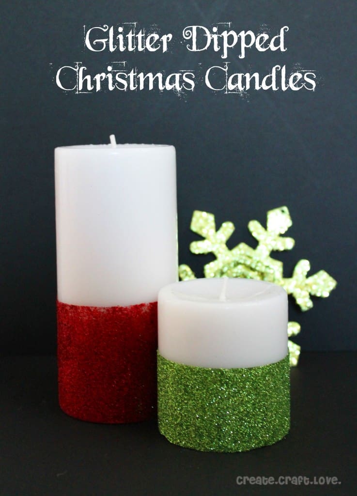 Glitter Candles - Let's Craft with ModernMom - 12 Days of Christmas (Day 9)  