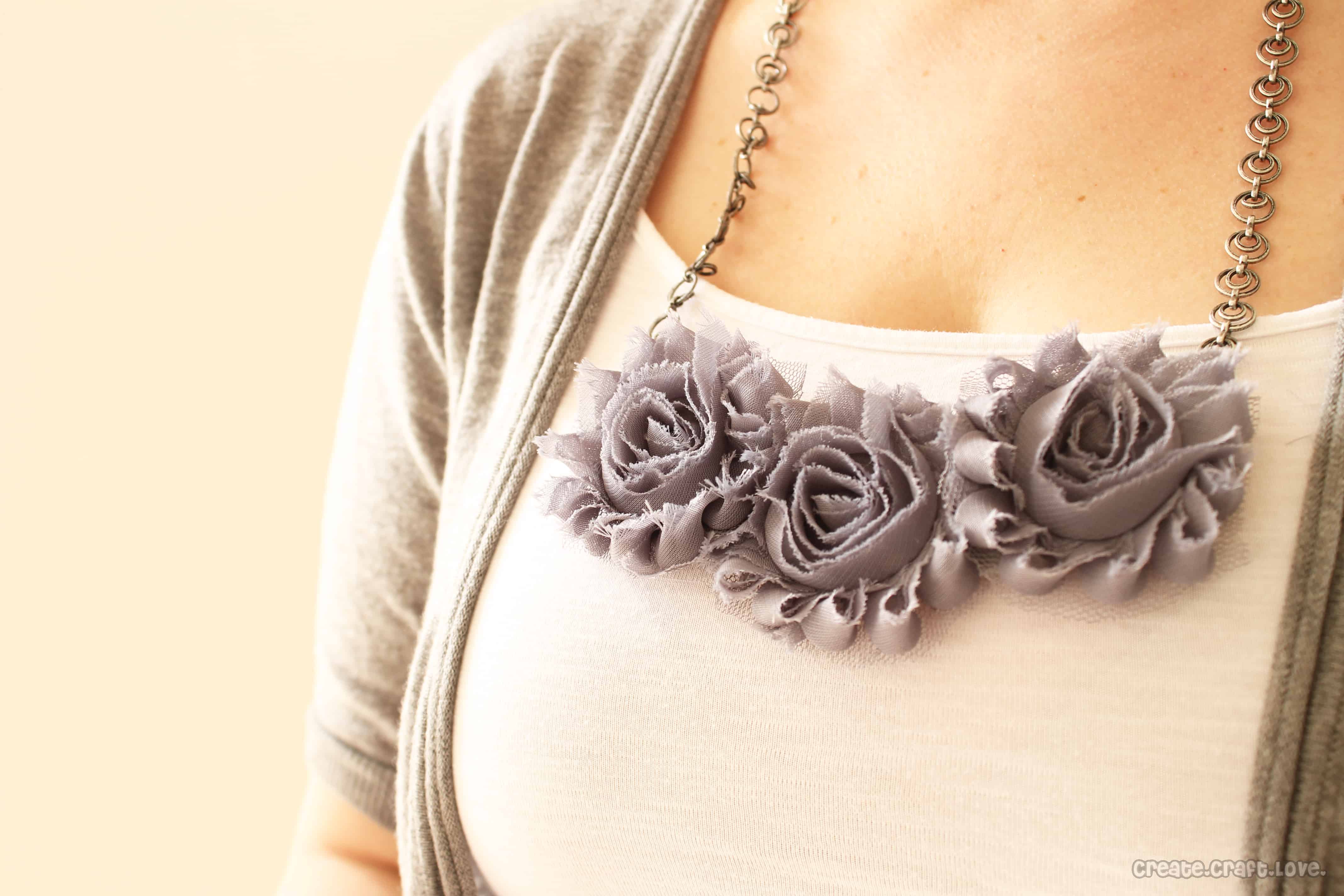 Fashion Womens Accessories Fabric Flowers Choker Pendant Handmade Necklace  New | eBay