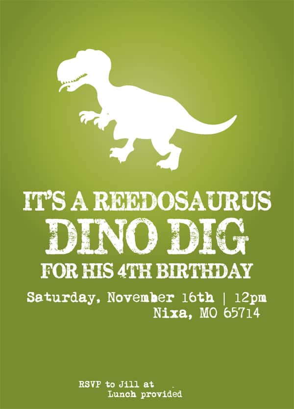 Dinosaur Dig Birthday Party