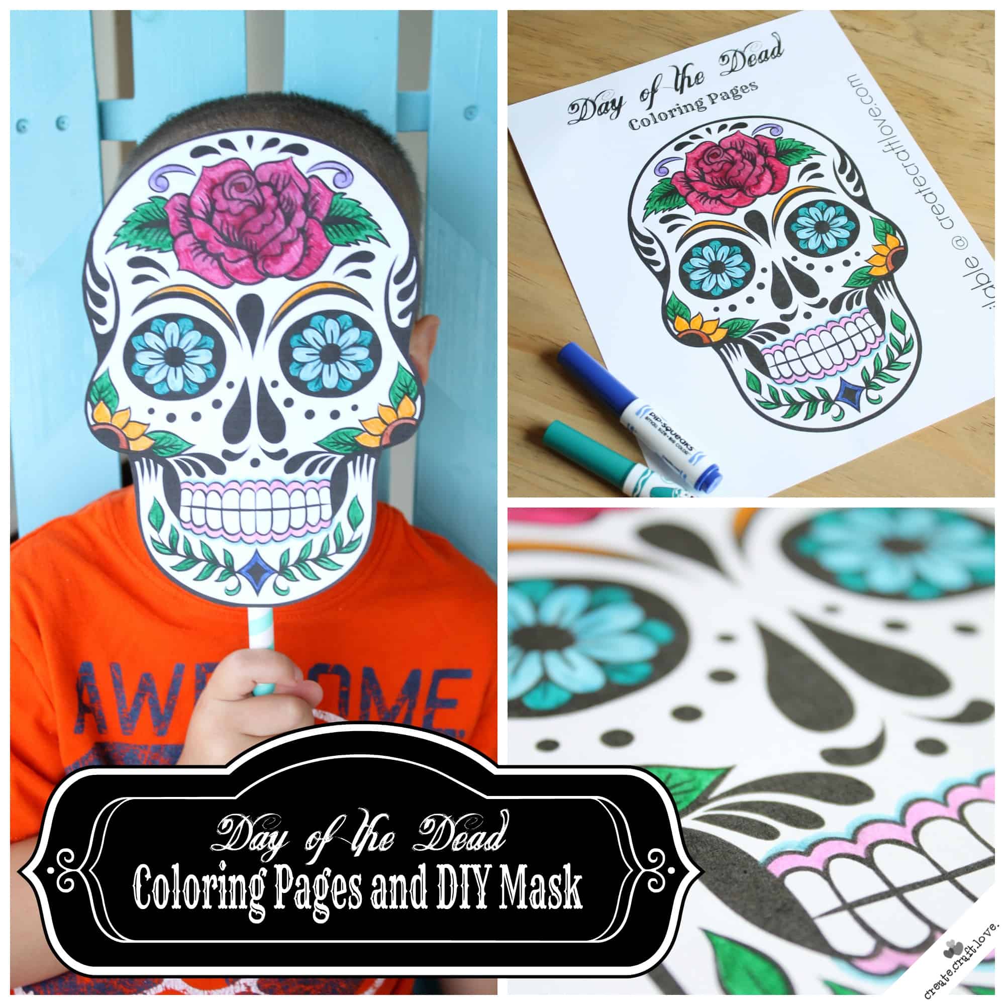 Day Of The Dead Printable Mask