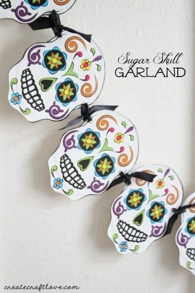 Make Your Own Sugar Skull Garland For Day Of The Dead 2406