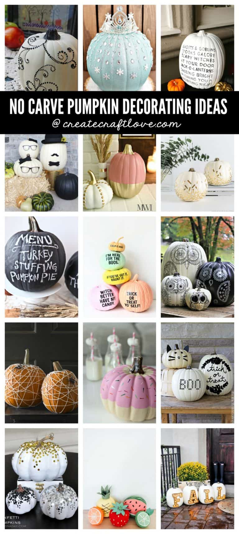 No Carve Pumpkin Decorating Ideas - Create Craft Love