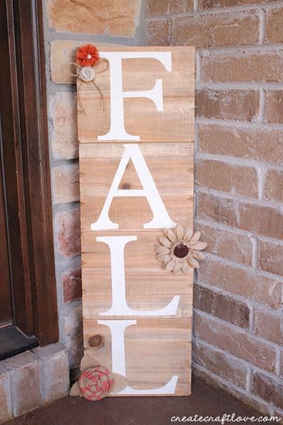 Wooden Fall Sign - Create Craft Love