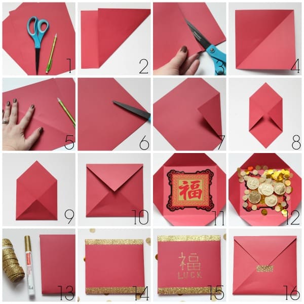 DIY Red Envelope Origami for Chinese New Year