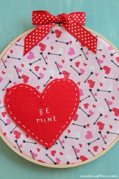 Valentine Hoop Art - Create Craft Love