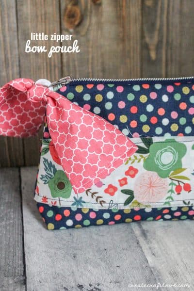 Little Zipper Bow Pouch with Cricut - Create Craft Love