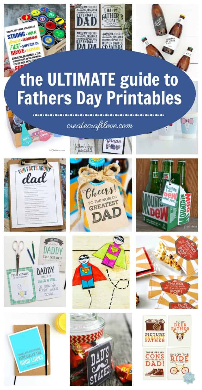 The ULTIMATE Guide to Fathers Day Printables - Create Craft Love